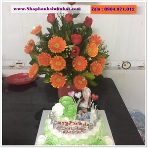 Combo Bánh Kem & Hoa Tươi - MM22